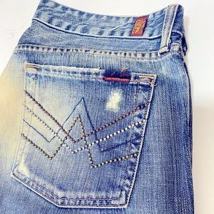 7 for all Mankind Denim- Metal Studded Accent